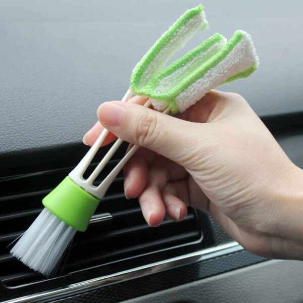 Long car cleaning brush for hard-to-reach areas.