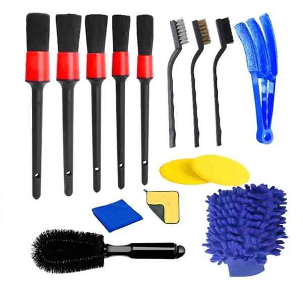 25PCS Car Detailing Brush Kit, Cleaning Detail Brushes Set with Car Dash  Duster Brush, Car Cleaning Supplies Interior Exterior Brushes Kit (Wash  Mitt