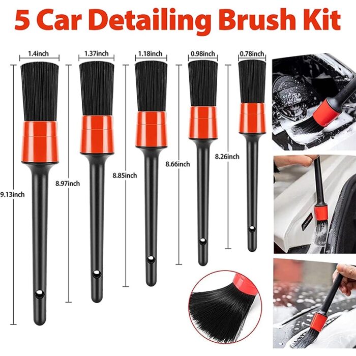 9PCS Car Detailing Brush Kit, Car Cleaning Brush, Interior Detailing Kit  for Cleaning Car Interior Exterior, Dashboard Engines Leather Wheel