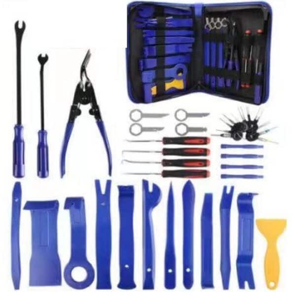 38pcs Car Audio Stereo Cd Player Radio Removal Repair Tool Kits With Sturdy  Pouch Auto Door Panels Interior Disassembly Tool