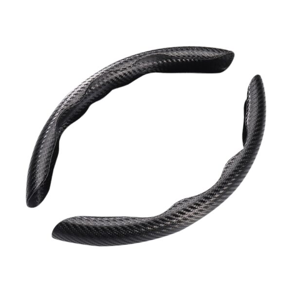 Black Car Steering Grip Cover 2PCS 38cm Booster Cover, providing comfort and style to your steering wheel.