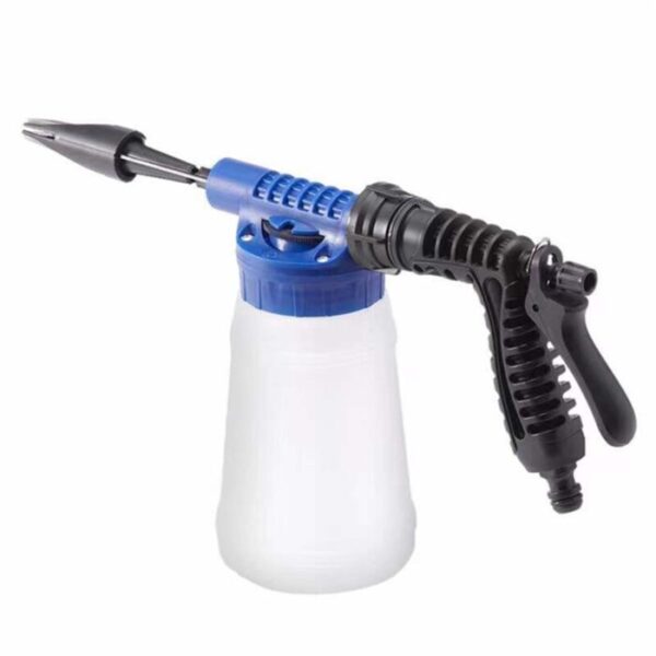 Portable Car Hand Pump Pressure Foam Sprayer Pressure 2000ml Two Nozzles Gardening Sprayer for Household Cleaning Watering, Size: 34cmx12.5cm, White