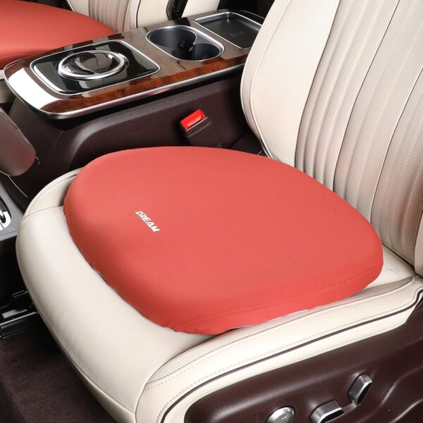 Red cushion car back rest support