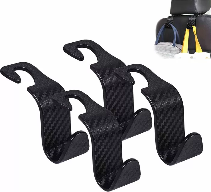 Car Back Seat Headrest Hook 4pcs Universal Hook AutoMods