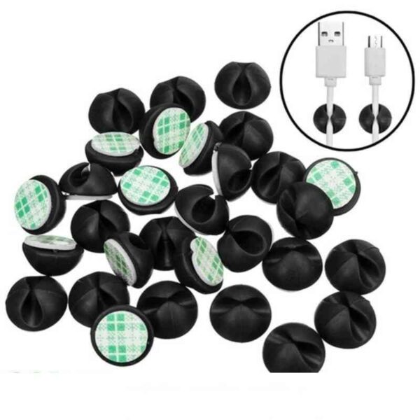 Adhesive Cable Clips For Cars 10-20Pcs Silicone Cable Organiser front page