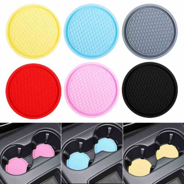 Auto Cup Holder Coasters Anti-Slip Cup Pad Car Interior 2pcs front page