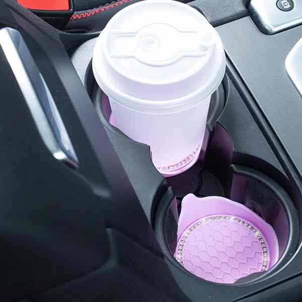 2PCS Car Coaster Cup Bottle Non-Slip Holder Pad Anti-skid Mat Car