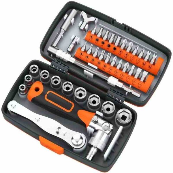 Ratchet Wrench And Socket Set 38 in 1 Screwdriver Ratchet Set front page