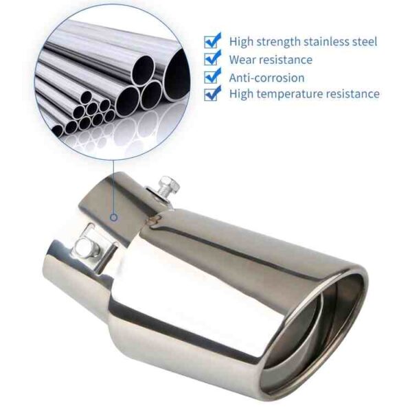 Stainless Steel Tailpipe Tips Universal Car Exhaust Muffler characteristics