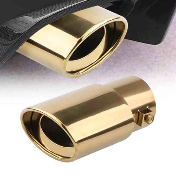 Stainless Steel Tailpipe Tips Universal Car Exhaust Muffler golden straight Stainless Steel Exhaust Tips Universal Car Exhaust Muffler