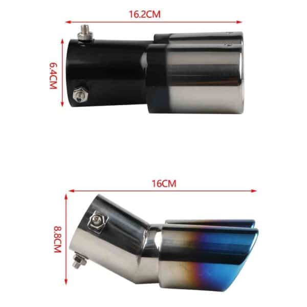 dimension muffler 4 to 6 inch exhaust tip car exhaust muffler tip