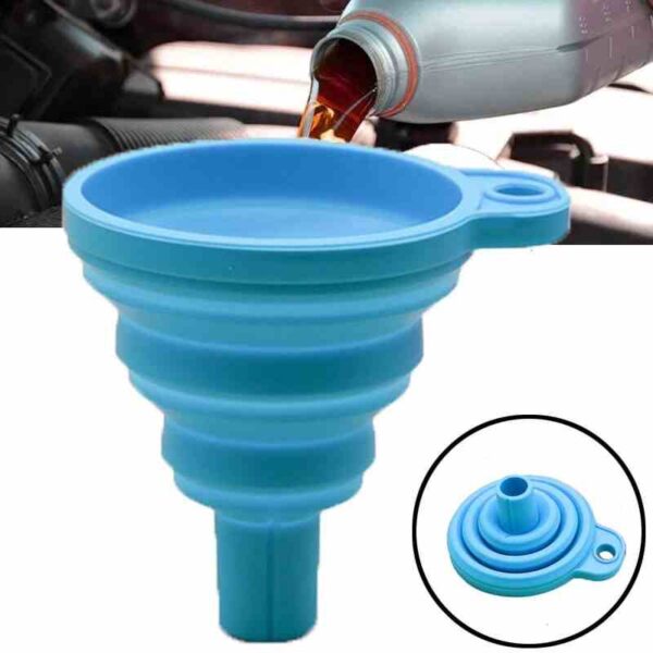 front cover demo Automotive Oil Funnels Foldable Engine Funnel Universal Silicone