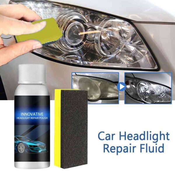 Auto Headlight Lens Restorer Repair Fluid Headlamp Polishing cover page