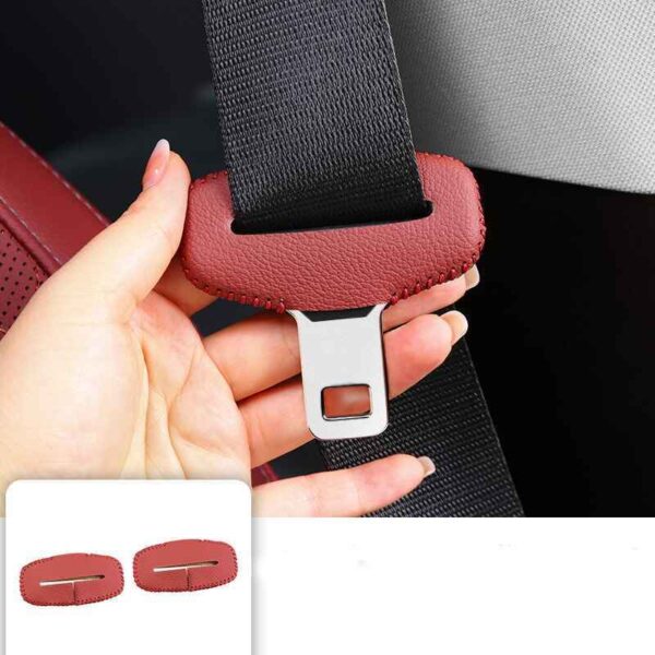 Auto Seat Belt Clips Car Safety Buckle Protection Accessories red demo