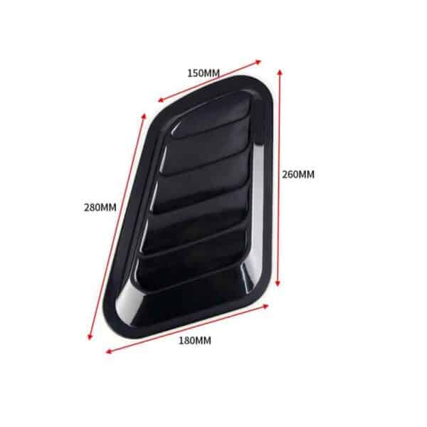 Car Front Bonnet Stickers Universal Decorative Cell Air Flow Intake dimension