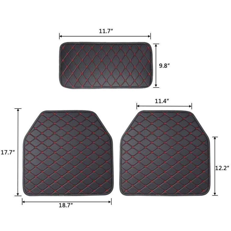 Custom Auto Floor Liners Universal Car Mats Car Floor Mats 5Pcs dimensions