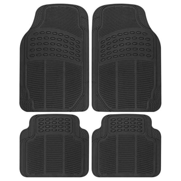 Custom Fit Rubber Car mats 4 Pieces Set for Car SUV Trimmable cover page - weather proof floor mats