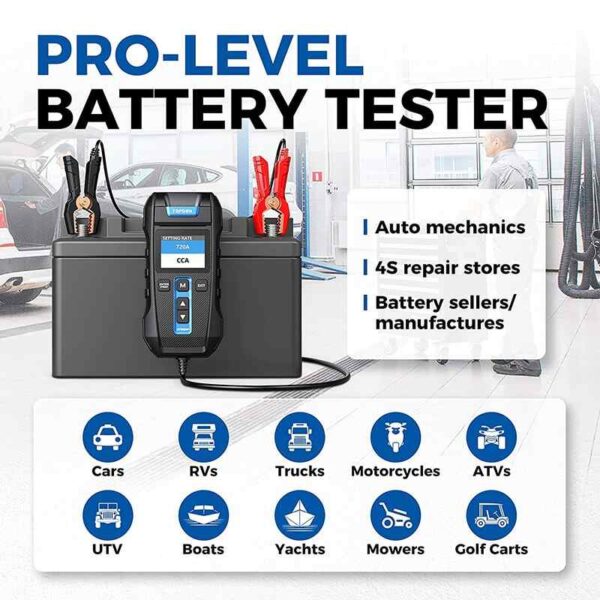 Digital Car Battery Tester Analyzer Topdon BT20: 50:100:200:300P 300c
