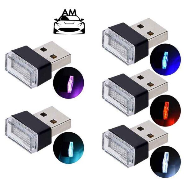 Mini USB Led Car Interior Light Atmosphere Lamp Auto Ambient cover page