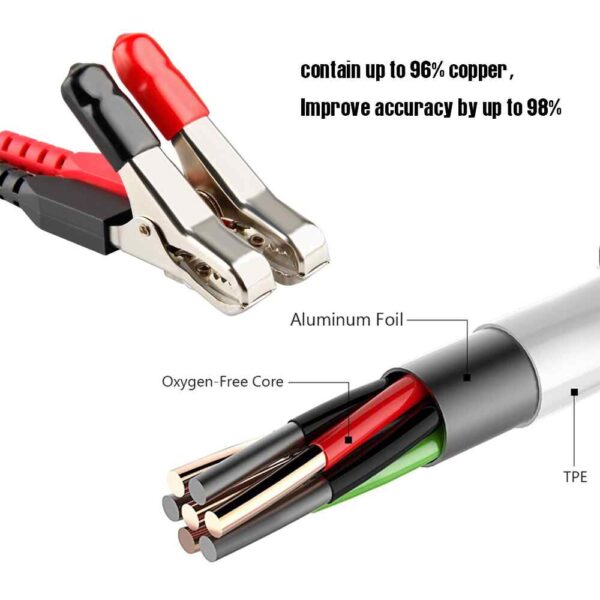 Topdon Battery Analyzer Digital Battery Tester 12V AB101 Tester wire cable thickness