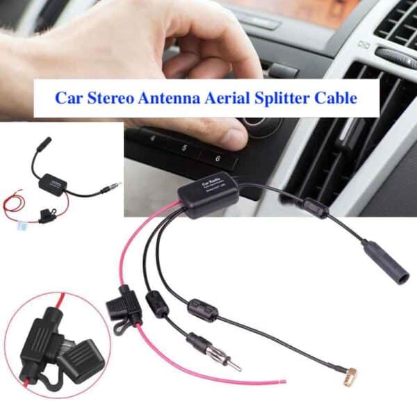Car Radio Antenna Replacement Splitter Adapter Signal Amplifier frontal
