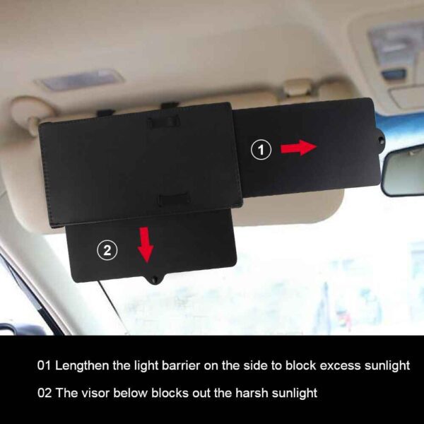 Car Sun Visor Extender UV Rays Blocker Anti Glare Sunshade - AutoMods