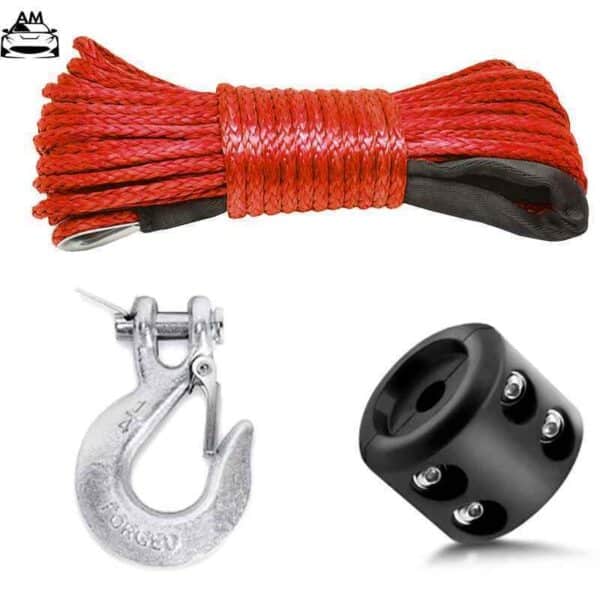 Heavy Duty Tow Rope With Hooks Winch Line Cable & Hook stopper cover page