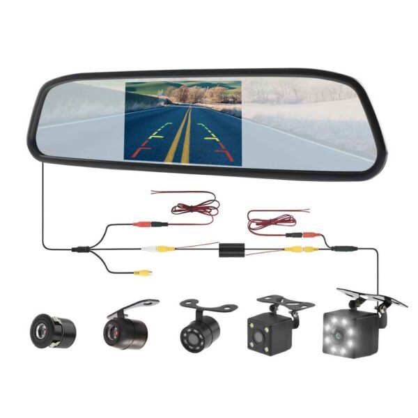 Rear View Mirror Reverse Camera Car Mirror Monitor 4.3 Inch cover