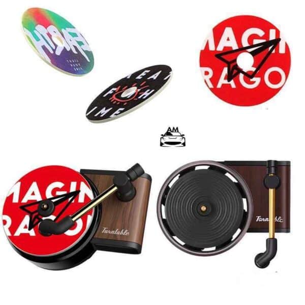 Record Player Car Air Freshener Turntable Car Perfume Clip cover page real
