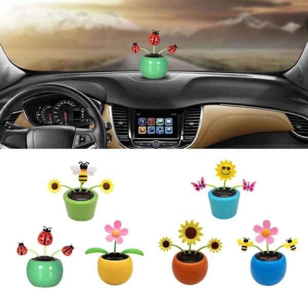 Solar Powered Moving Flower Dancing Flowers Dashboard Toys cover page