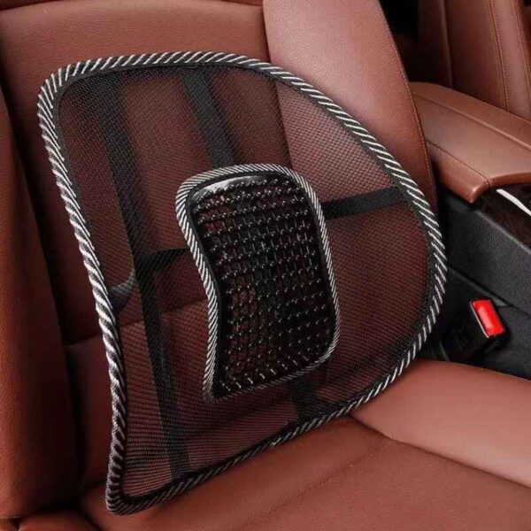 Car Seat Mesh Lumbar Support PU leather Mesh Back Support - AutoMods