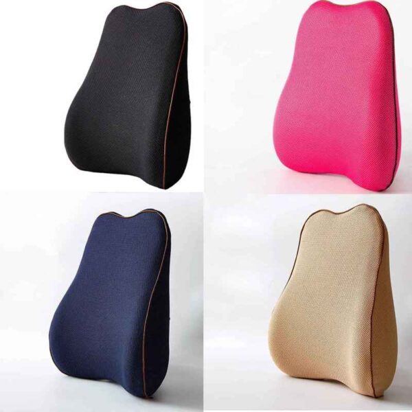 Car Seat Backrest Cushion Lumbar Memory Cotton Comfort front cover