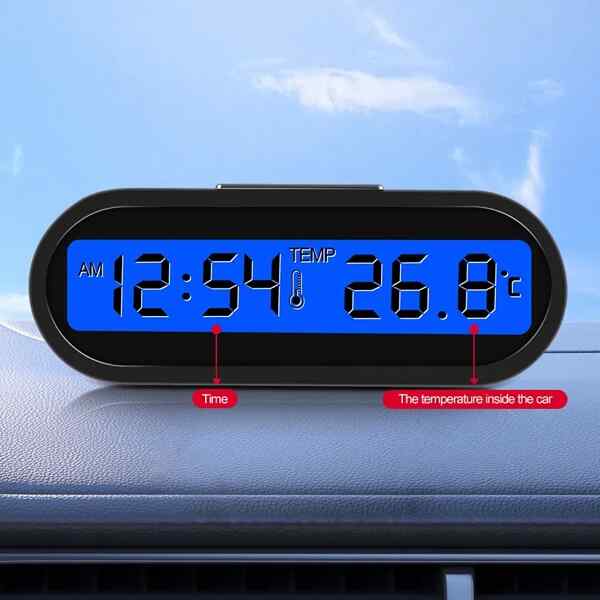Digital Clock For Car Dashboard Mini Electronic Luminous Clock - AutoMods