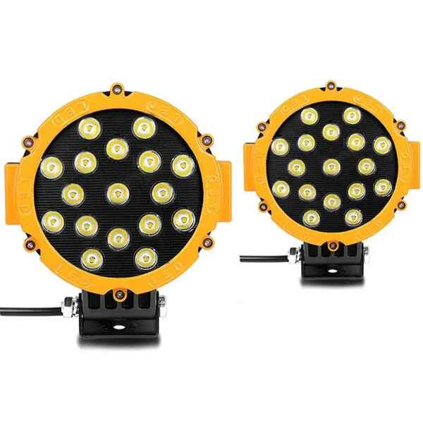 Frontal 7 Inch Round Led Offroad Lights 51W For 4X4 Truck