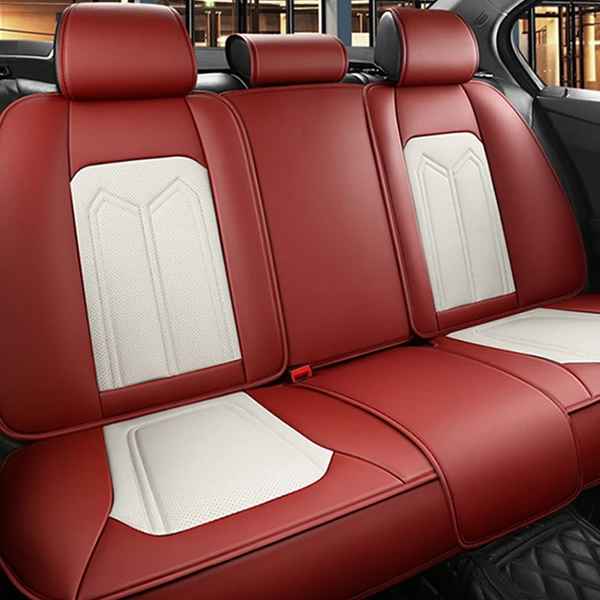 Red White Rear Seat