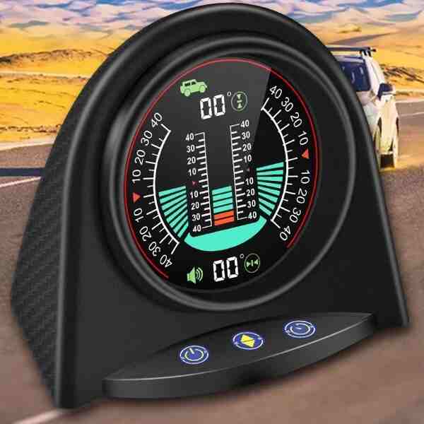 Car Digital Inclinometer High Accuracy GPS Car Slope Meter HUD - AutoMods