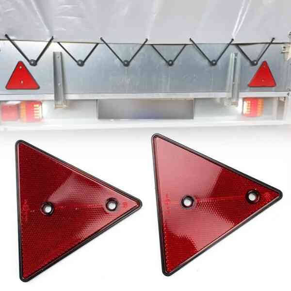 red reflective triangle deno