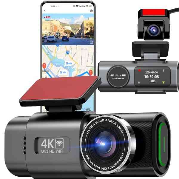 4k Dash Cam Front And Rear Dual Lens UHD Built-In Wi-Fi - AutoMods